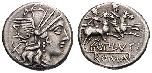 plutia roman coin denarius